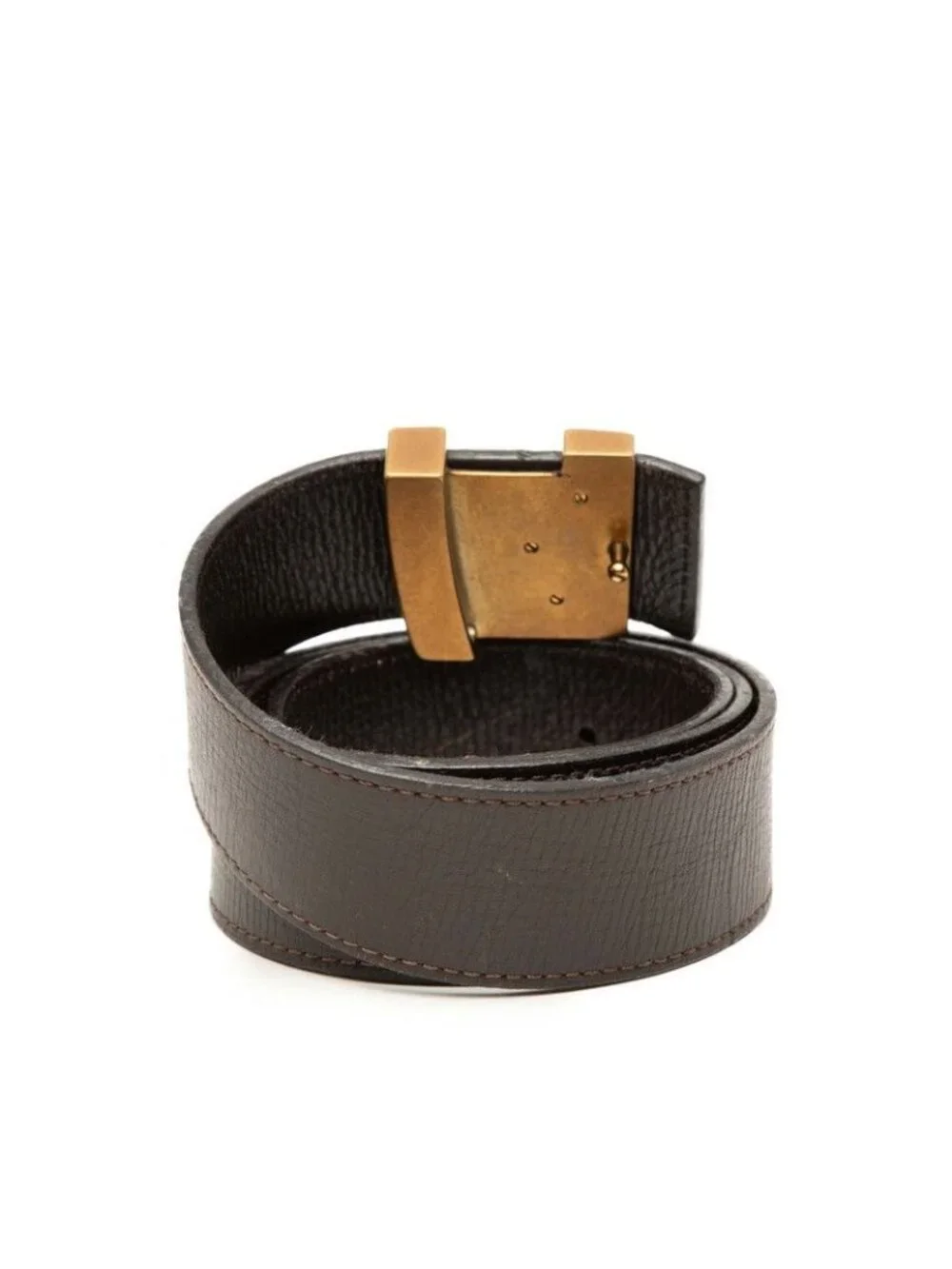 Louis Vuitton Utah Ceinture LV Initial Belt 85/34 Brown Leather